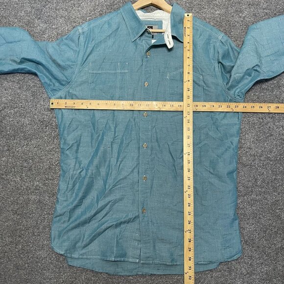 Quiksilver Mens XXL Chambray Button-Up Shirt Skater Surfer - Picture 4 of 4